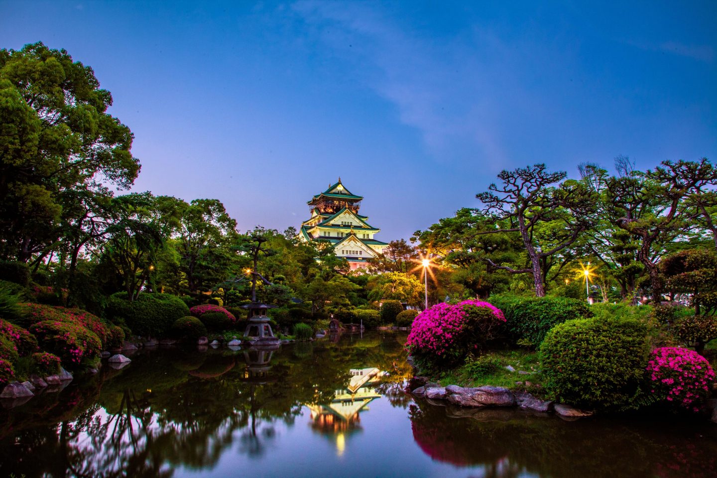 Traditional garden in Osaka