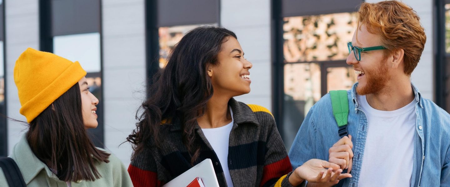 Students talking