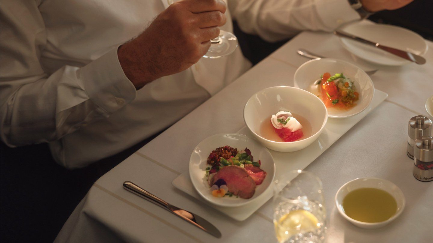 First Course Winter Menu Menus in First Class | Lufthansa