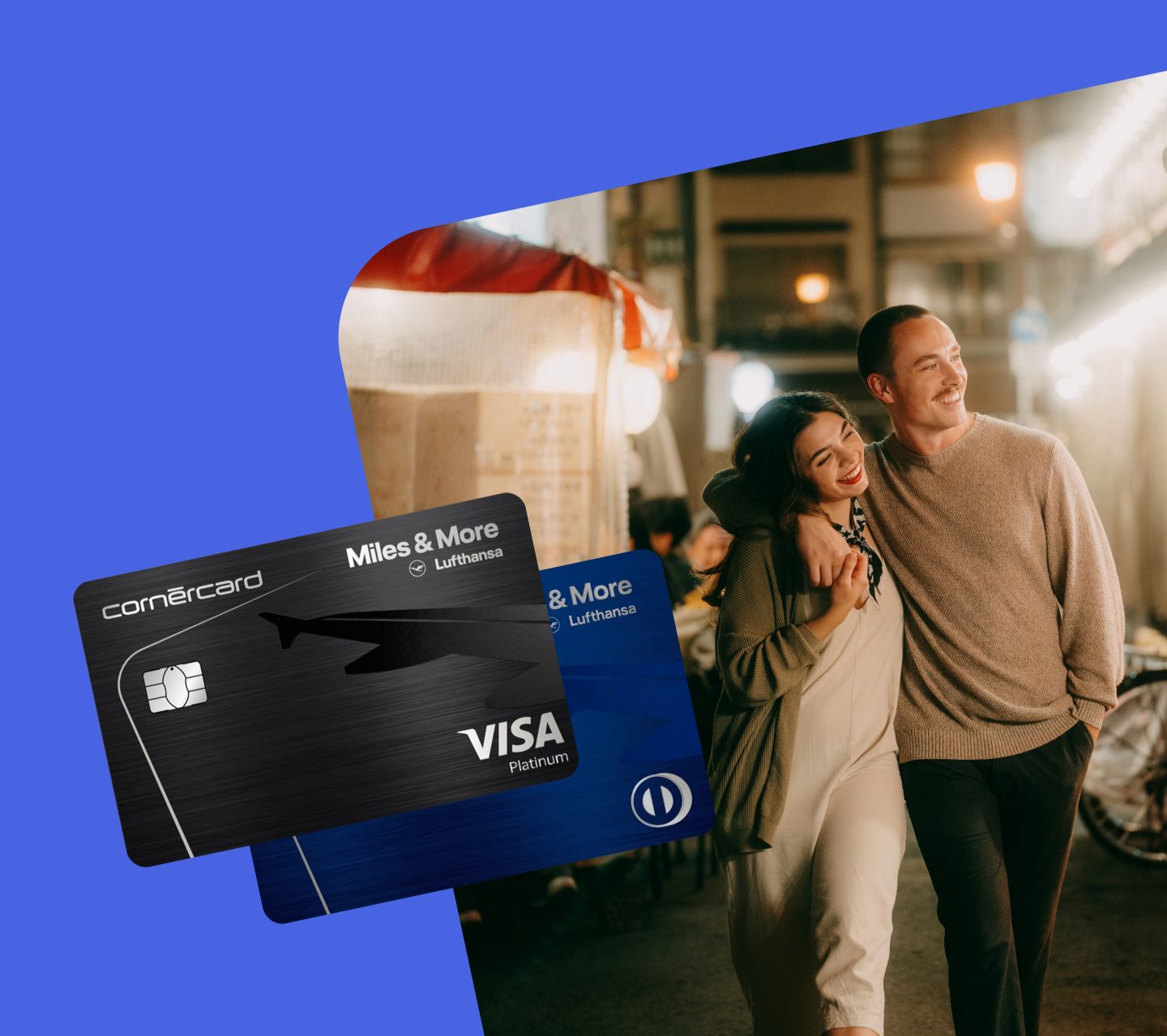 Carte di credito Miles & More Cornercard per accumulare miglia durante i viaggi.