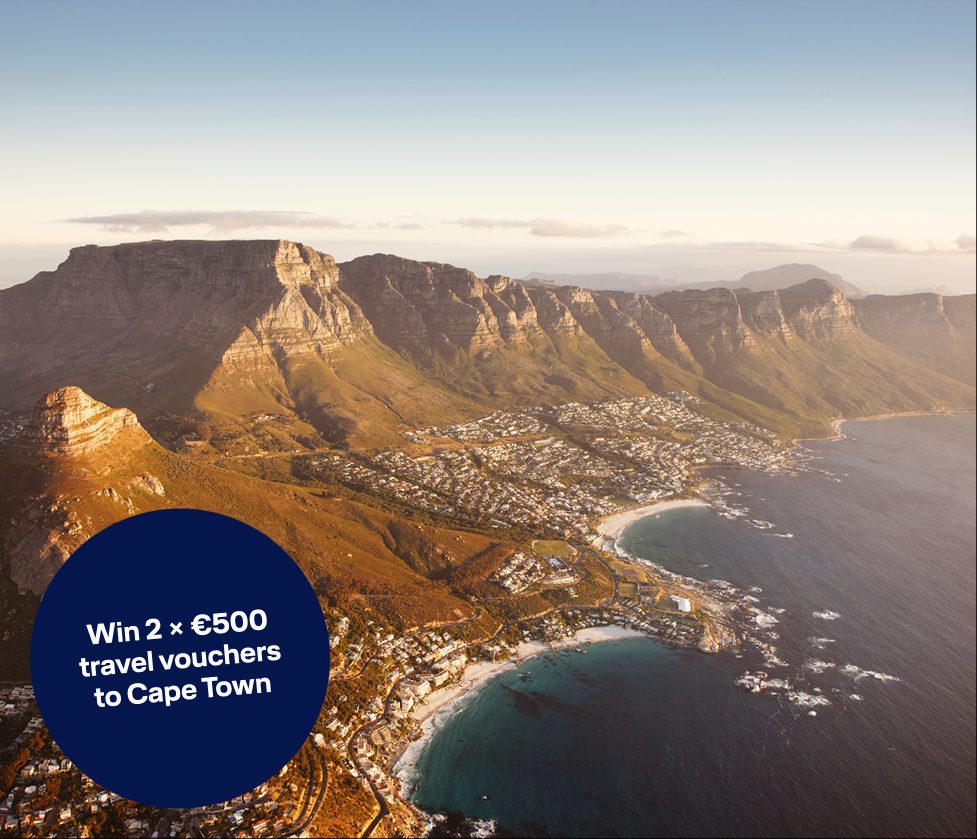 Win 2 × €500 travel vouchers to Cape Town
