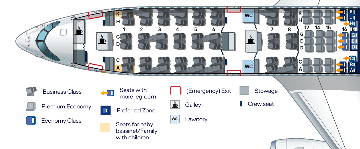 Airbus A350 900 Lufthansa Seat Map