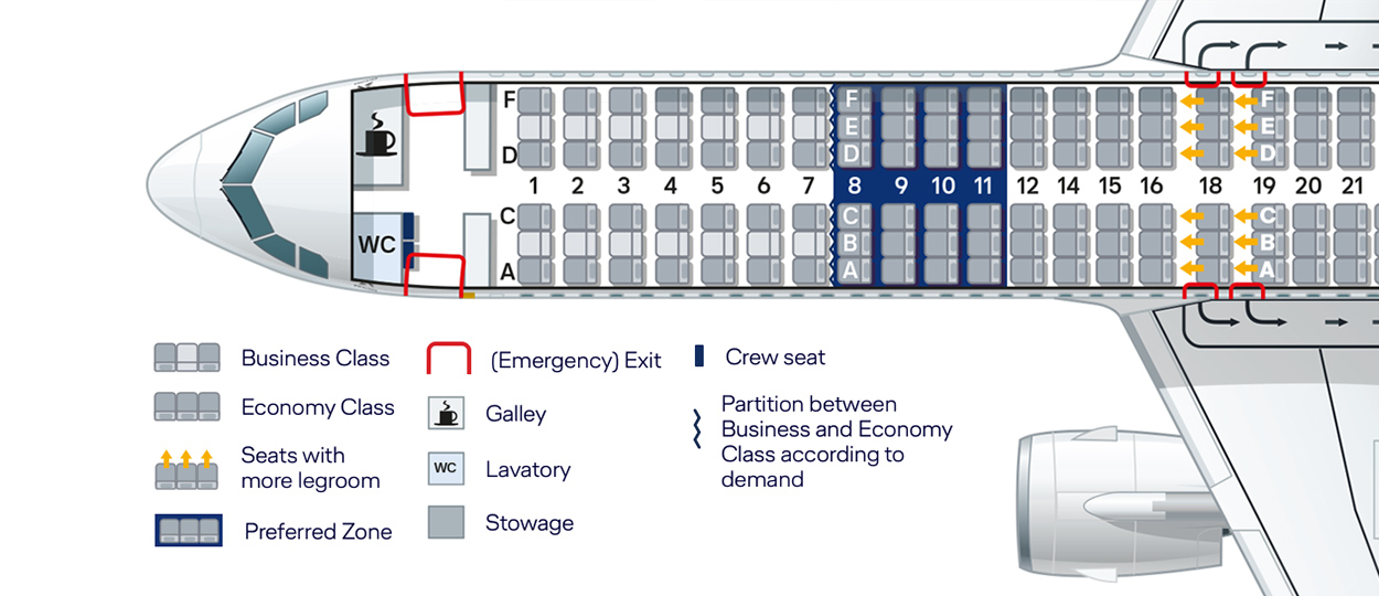 Lufthansa Airbus A321 Seat Map