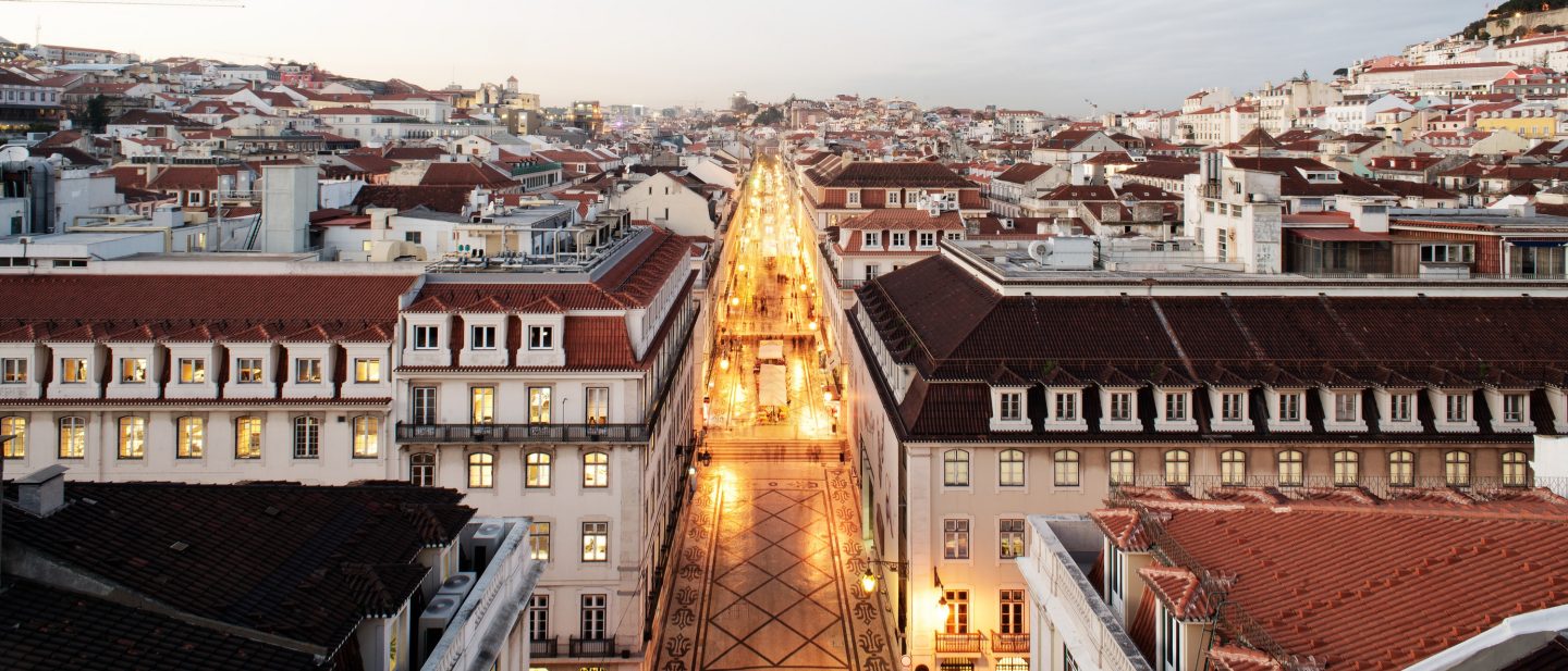 Rua Augusta, Fu&szlig;g&auml;ngerzone - Lissabon, Portugal