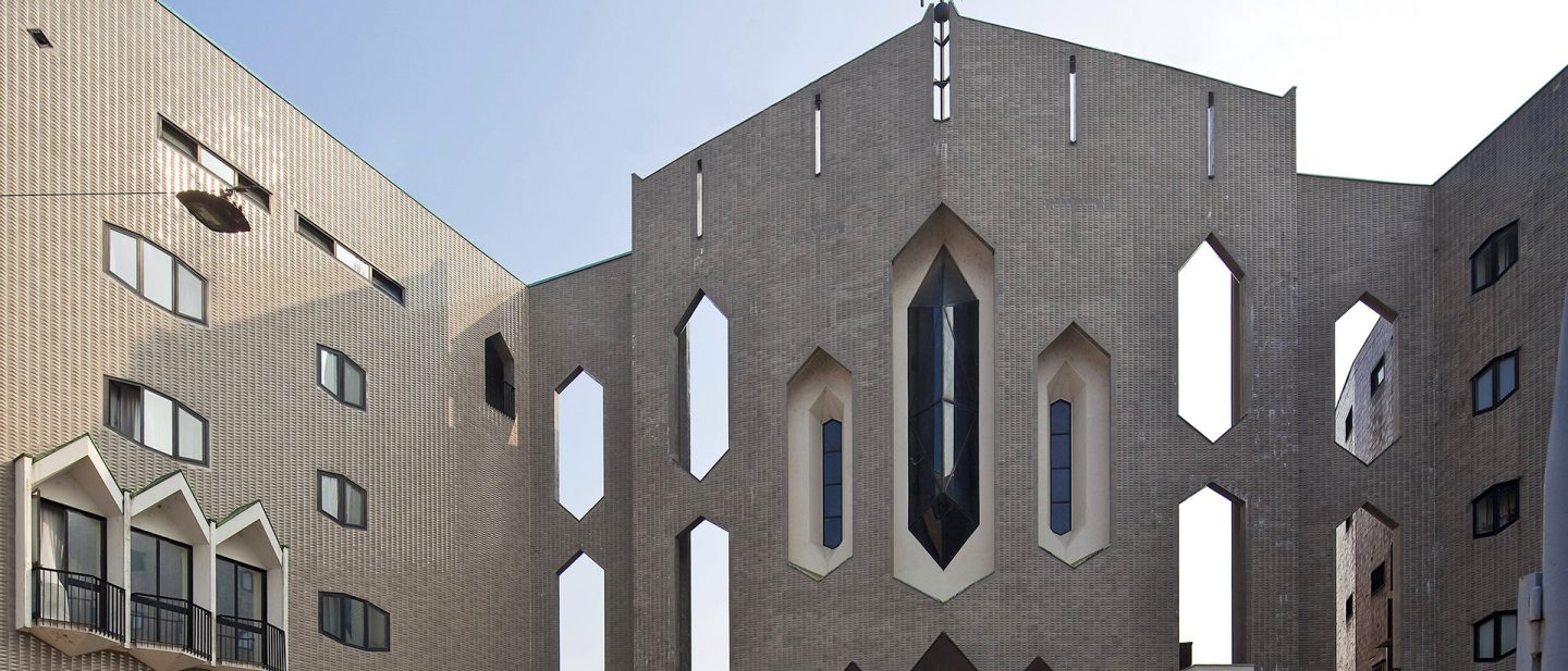 Frontal view of the church San Francesco d’Assisi al Fopponino in Milan