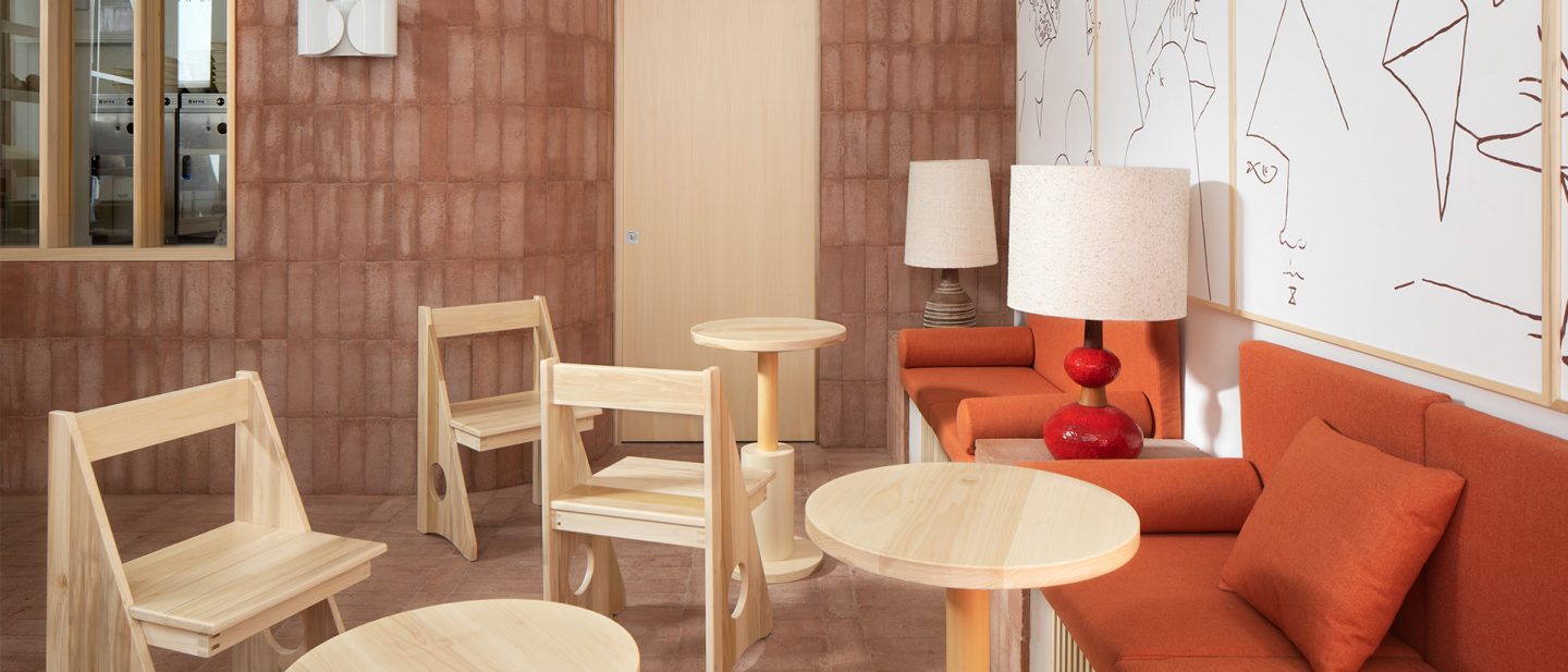 Modern interior of the bakery Signor Lievito in Milan