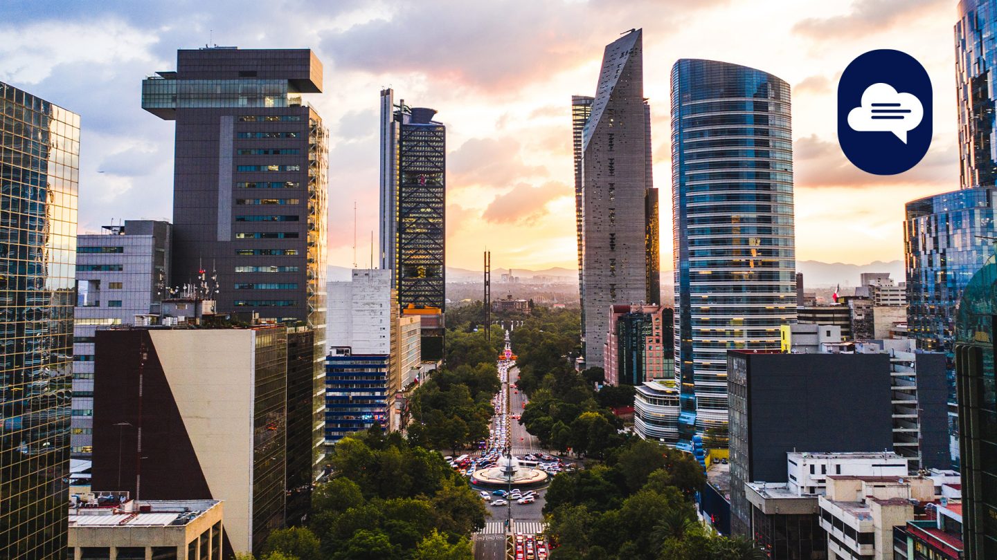 Team Stories: Skyline von Mexico City.
